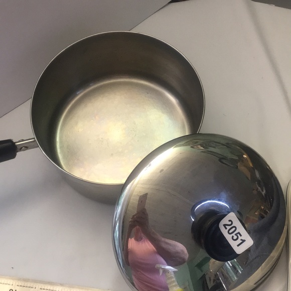 Vintage Revere Ware copper clad stainless 2 quart saucepan slide hang ri… - Picture 8 of 8